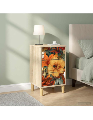 Armadio da Notte GENNEP 2 pz Rovere Sonoma 36 x 33 x 60 cm