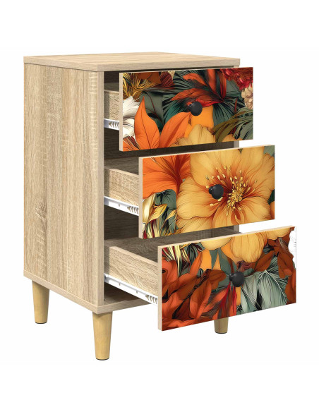 Armadio da Notte GENNEP 2 pz Rovere Sonoma 36 x 33 x 60 cm