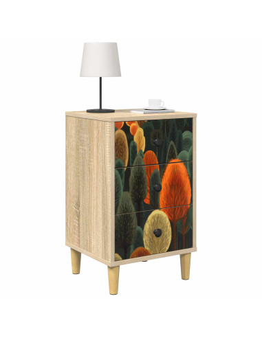 Armadio da Notte ZAANDAM 2 pz Rovere Sonoma 36 x 33 x 60 cm