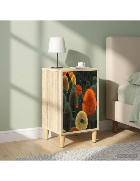 Armadio da Notte ZAANDAM 2 pz Rovere Sonoma 36 x 33 x 60 cm