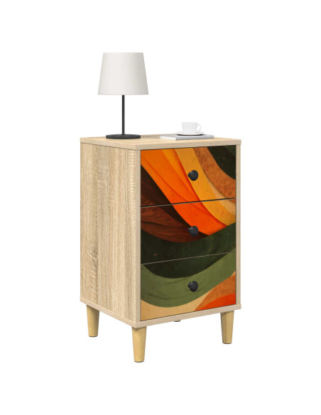 Armadio da Notte BONN 2 pz Rovere Sonoma 36 x 33 x 60 cm