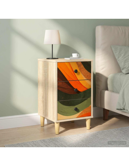 Armadio da Notte BONN 2 pz Rovere Sonoma 36 x 33 x 60 cm