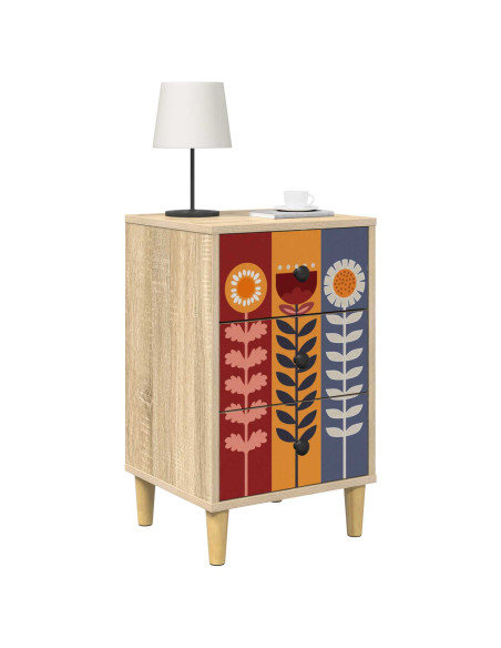 Armadio da Notte ESSEN 2 pz Rovere Sonoma 36 x 33 x 60 cm