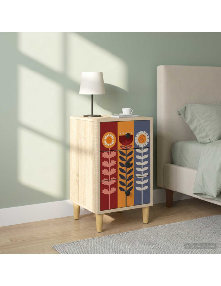 Armadio da Notte ESSEN 2 pz Rovere Sonoma 36 x 33 x 60 cm