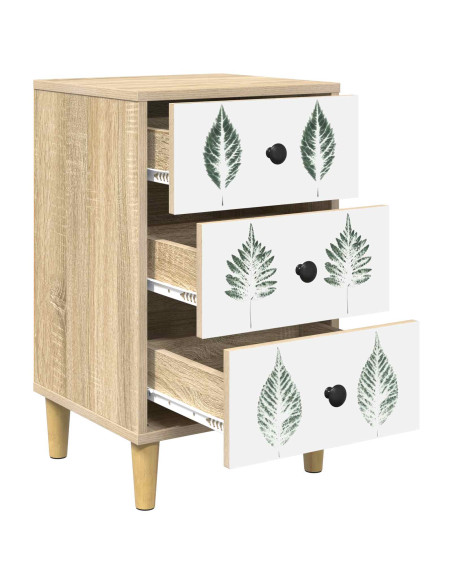Armadio da Notte HANAU 2 pz Rovere Sonoma 36 x 33 x 60 cm