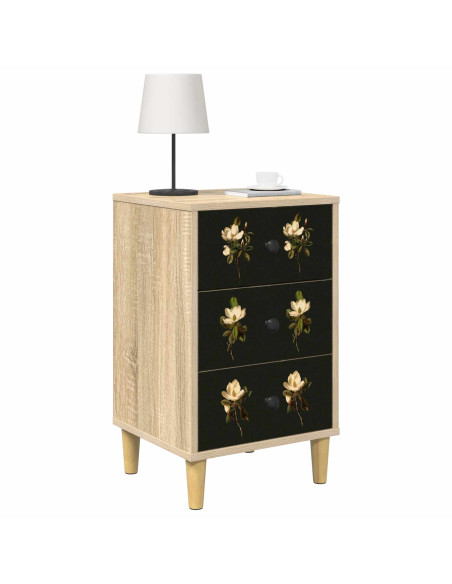 Armadio da Notte BREMEN 2 pz Rovere Sonoma 36 x 33 x 60 cm
