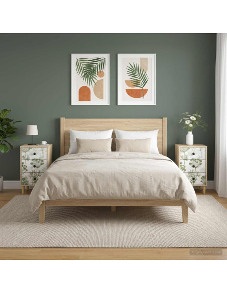 Armadio da Notte GOTHA 2 pz Rovere Sonoma 36 x 33 x 60 cm