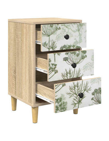Armadio da Notte GOTHA 2 pz Rovere Sonoma 36 x 33 x 60 cm