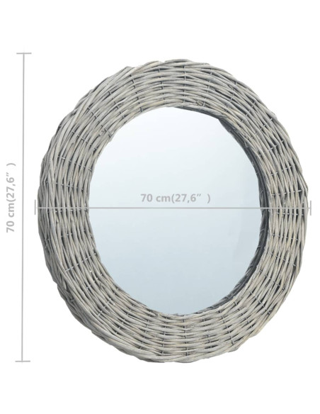Specchio 70 cm in Vimini