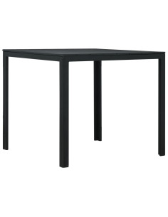 Tavolino da Caffè Nero 78x78x74 cm HDPE Aspetto Legno