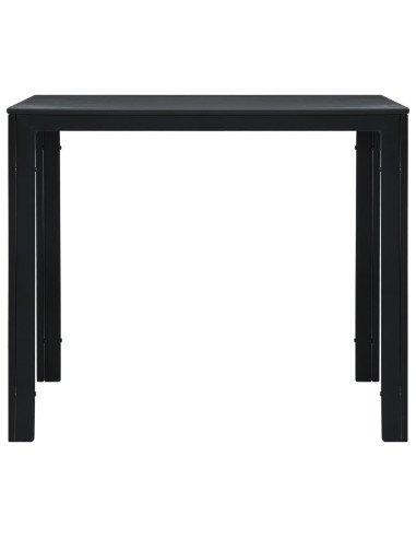 Tavolino da Caffè Nero 78x78x74 cm HDPE Aspetto Legno