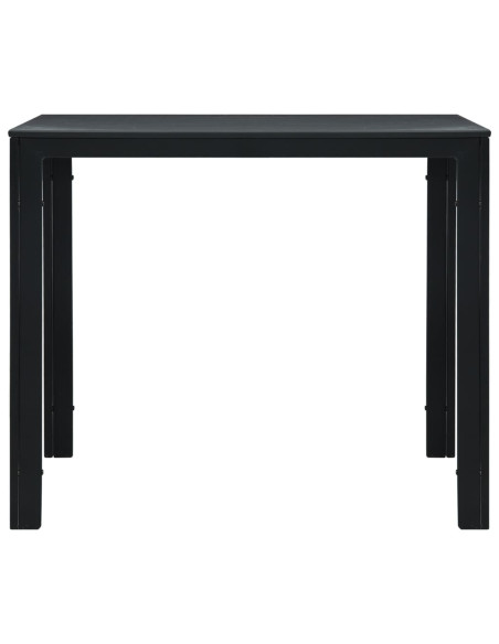 Tavolino da Caffè Nero 78x78x74 cm HDPE Aspetto Legno