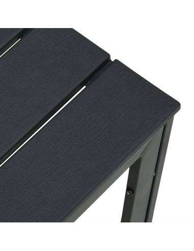 Tavolino da Caffè Nero 78x78x74 cm HDPE Aspetto Legno