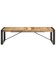 Tavolino da Salotto 140x70x40 cm in Legno di Mango Grezzo 2