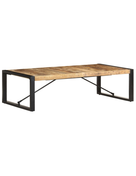 Tavolino da Salotto 140x70x40 cm in Legno di Mango Grezzo