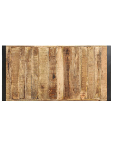 Tavolino da Salotto 140x70x40 cm in Legno di Mango Grezzo