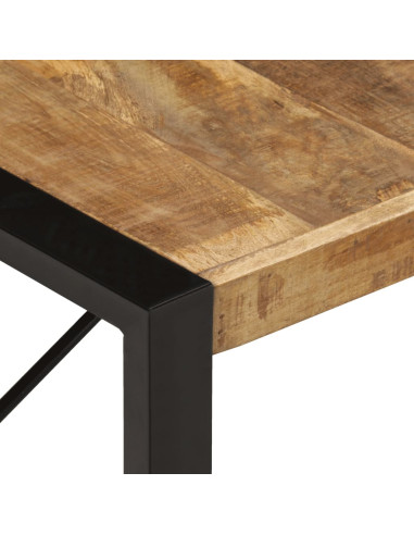 Tavolino da Salotto 140x70x40 cm in Legno di Mango Grezzo