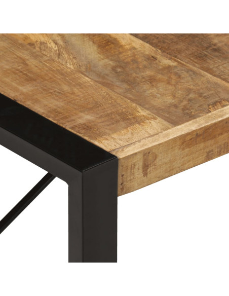 Tavolino da Salotto 140x70x40 cm in Legno di Mango Grezzo