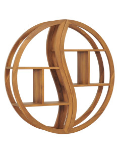 Mensola Yin Yang 100x20x100 cm in Legno Massello di Teak
