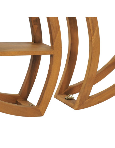 Mensola Yin Yang 100x20x100 cm in Legno Massello di Teak