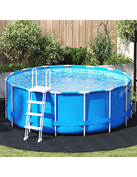 Telo per Fondo Piscina Nero Ø 306 cm Tessuto Non Tessuto