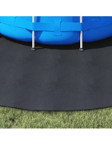 Telo per Fondo Piscina Nero Ø 306 cm Tessuto Non Tessuto