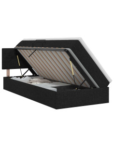 Letto con contenitore e materasso Nero 90 x 190 cm Velluto