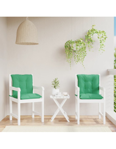 Cuscini per Sedia da Giardino 2 pz Verdi 100x50x7 cm in Tessuto