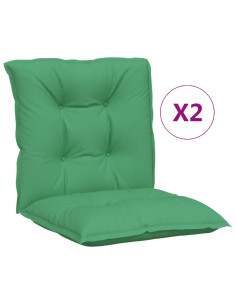 Cuscini per Sedia da Giardino 2 pz Verdi 100x50x7 cm in Tessuto 2