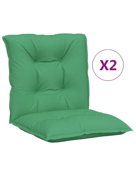 Cuscini per Sedia da Giardino 2 pz Verdi 100x50x7 cm in Tessuto