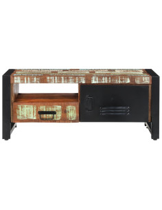 Tavolino da Salotto 100x50x41 cm in Legno Massello di Recupero