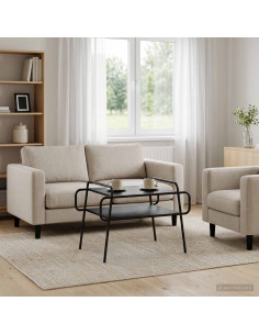 Tavolino da salotto Rovere Nero 70 x 50 x 51 cm