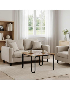 Tavolino da salotto Legno antico 100 x 100 x 45 cm