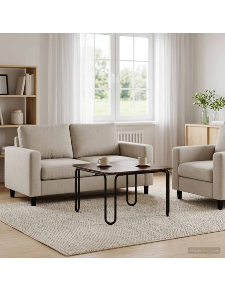 Tavolino da salotto Rovere Fumo 100 x 100 x 45 cm