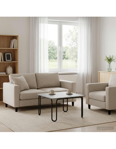 Tavolino da salotto Grigio Cemento 100 x 100 x 45 cm