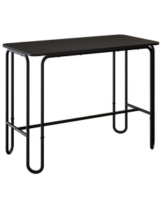Tavolo da pranzo 100 x 50 x 75 cm Legno ingegnerizzato Nero 2