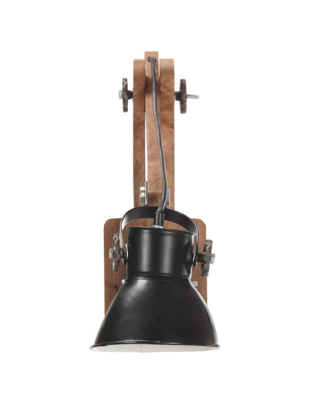 Lampada da Parete Stile Industriale Nera Rotonda E27
