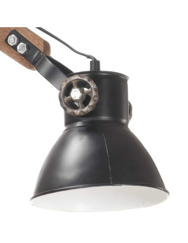 Lampada da Parete Stile Industriale Nera Rotonda E27