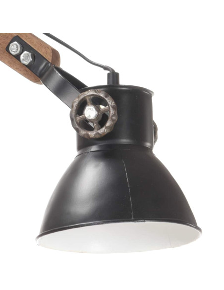 Lampada da Parete Stile Industriale Nera Rotonda E27