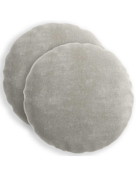 Federa 2 pz HEERLEN Grigio Chiaro Ø 40 cm Tessuto Chenille