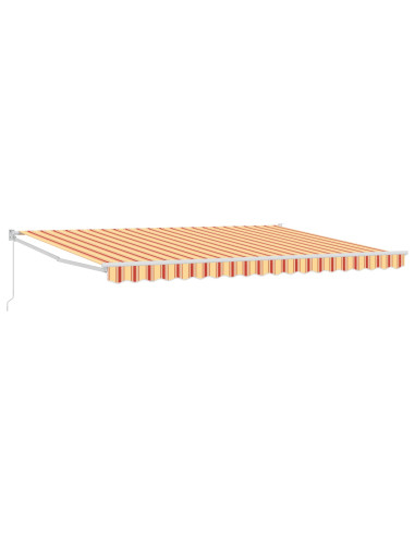 Tenda retrattile Giallo, Arancione e Bianco 4 x 2 m