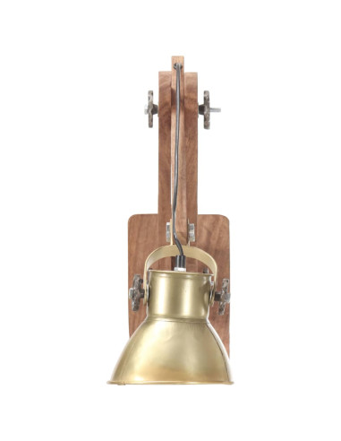 Lampada da Parete Stile Industriale Ottone Rotonda E27