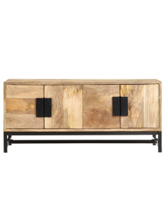 Tavolino da Salotto 90x55x40 cm in Legno Massello di Mango