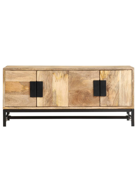Tavolino da Salotto 90x55x40 cm in Legno Massello di Mango