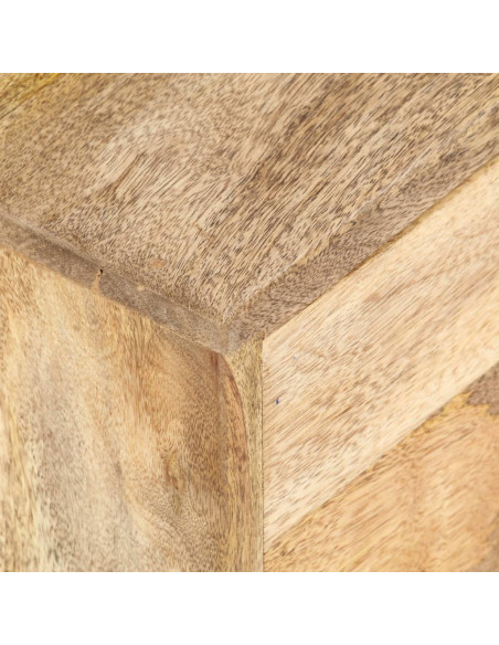 Tavolino da Salotto 90x55x40 cm in Legno Massello di Mango