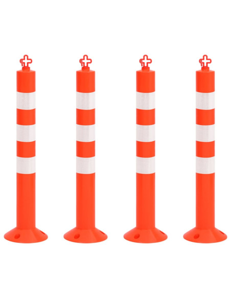 Dissuasori Traffico con Catena 4 pz 75 cm in PE