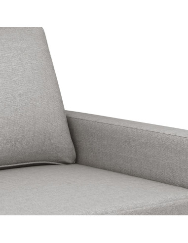 Divano a 3 Posti Grigio Chiaro 180 cm in Tessuto