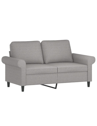 Divano a 2 Posti Grigio Chiaro 120 cm in Tessuto
