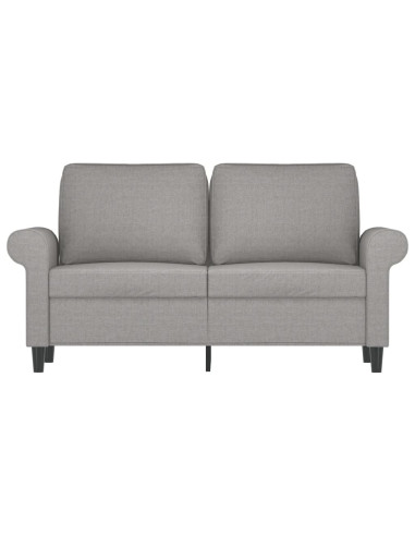 Divano a 2 Posti Grigio Chiaro 120 cm in Tessuto