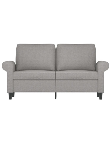 Divano a 2 Posti Grigio Chiaro 120 cm in Tessuto